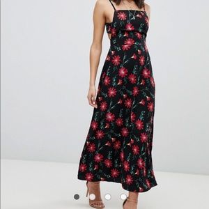 ASOS DESIGN square neck maxi dress
